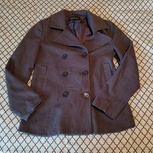 Gray Double Breasted Pea Coat
